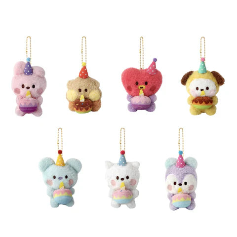 HAPPY TIME PLUSH KEYRING BT21