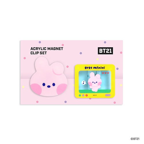 ACRYLIC MAGNET CLIP SET MININI BT21