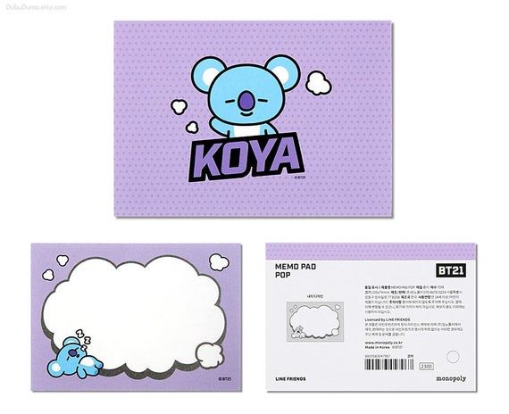 MEMO PAD POP BT21