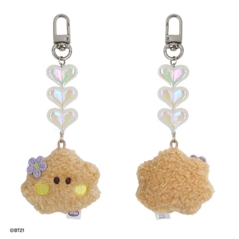 FACE BEADS PLUSH KEYRING MININI BT21