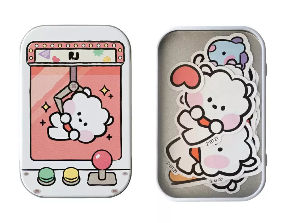 TIN BOX WITH STICKERS SET BT21
