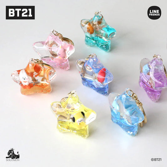 ACRYLIC GLITTER KEY HOLDER BT21