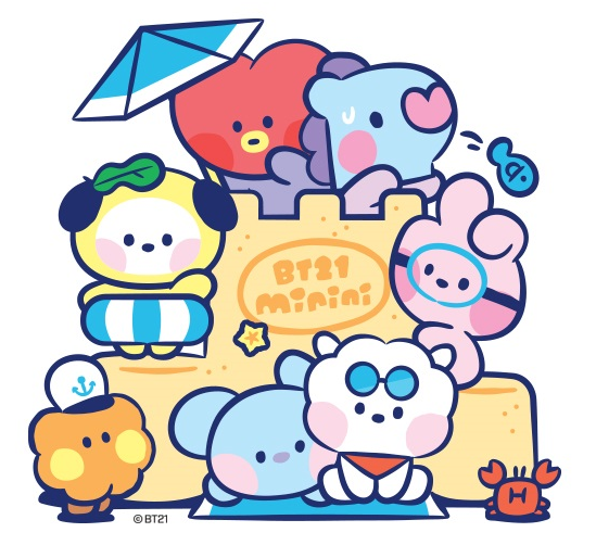 [SUMMER SKY] ACRYLIC KEYRING BT21