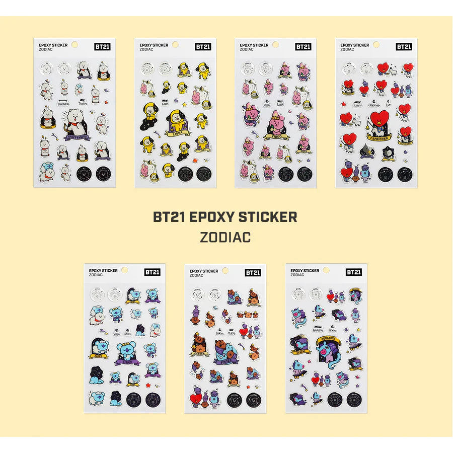 STICKER EPOXY ZODIAC BT21