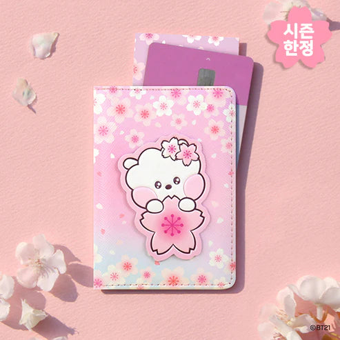 [CHERRY BLOSSOM] CARD CASE LEATHER PATCH BT21