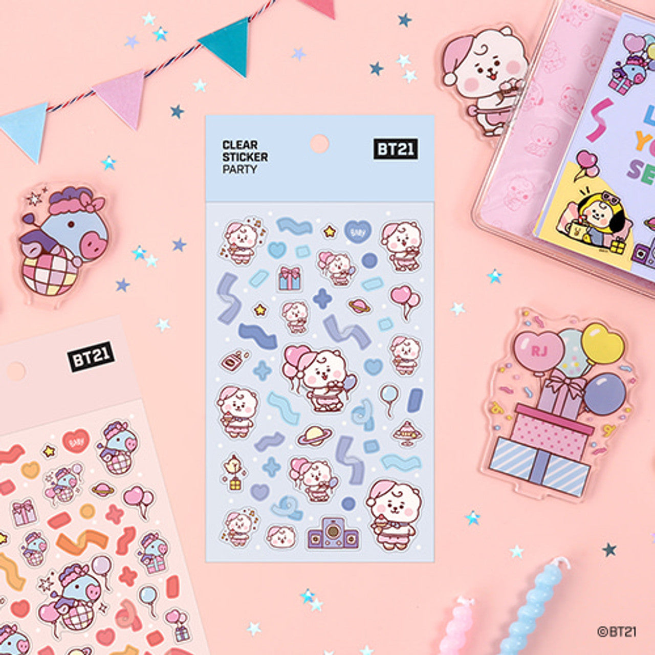 [PARTY] STICKER CLEAR BT21