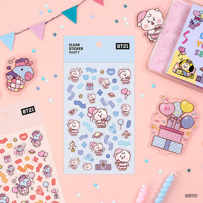 [PARTY] STICKER CLEAR BT21