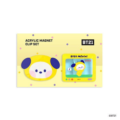 ACRYLIC MAGNET CLIP SET MININI BT21