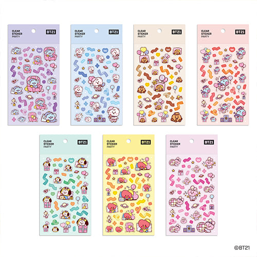 [PARTY] STICKER CLEAR BT21