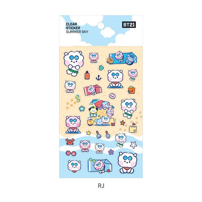 [SUMMER SKY] STICKER CLEAR BT21