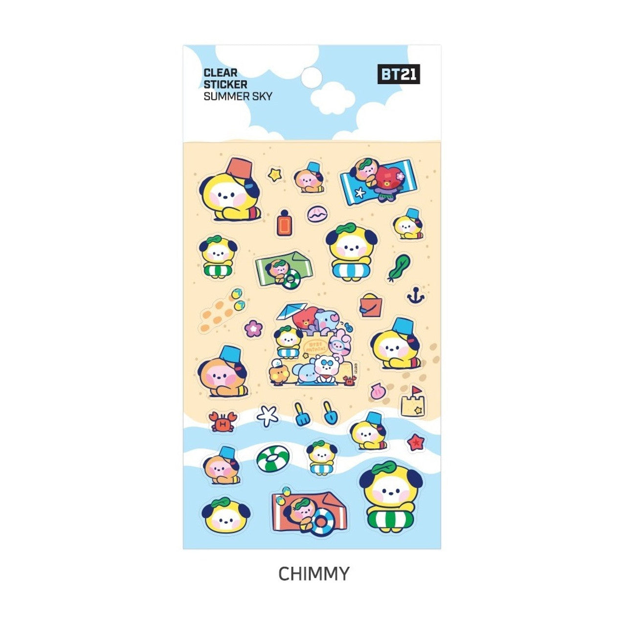 [SUMMER SKY] STICKER CLEAR BT21