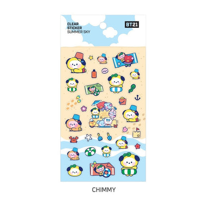 [SUMMER SKY] STICKER CLEAR BT21