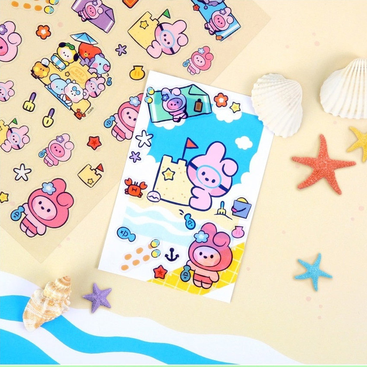 [SUMMER SKY] STICKER CLEAR BT21