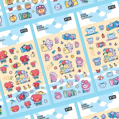 [SUMMER SKY] STICKER CLEAR BT21