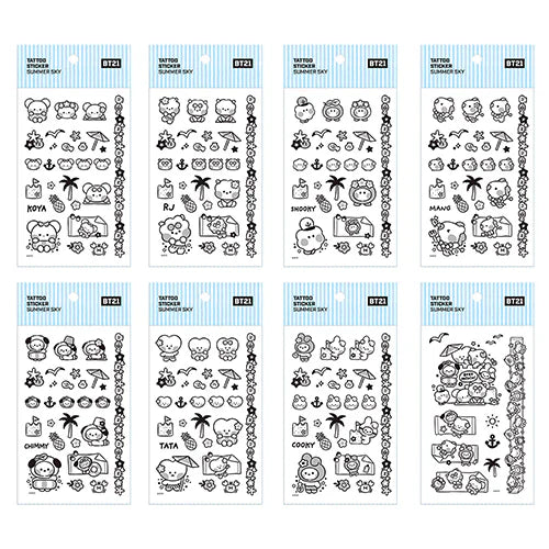 [SUMMER SKY] STICKER TATTOO BT21