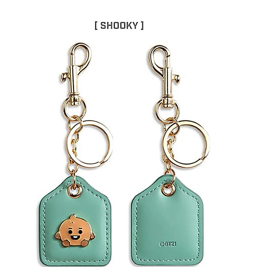 LEATHER METAL KEYRING BABY BT21