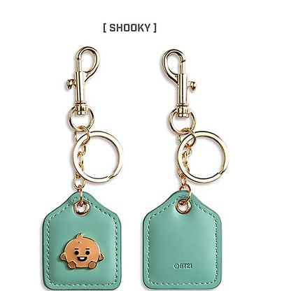 LEATHER METAL KEYRING BABY BT21