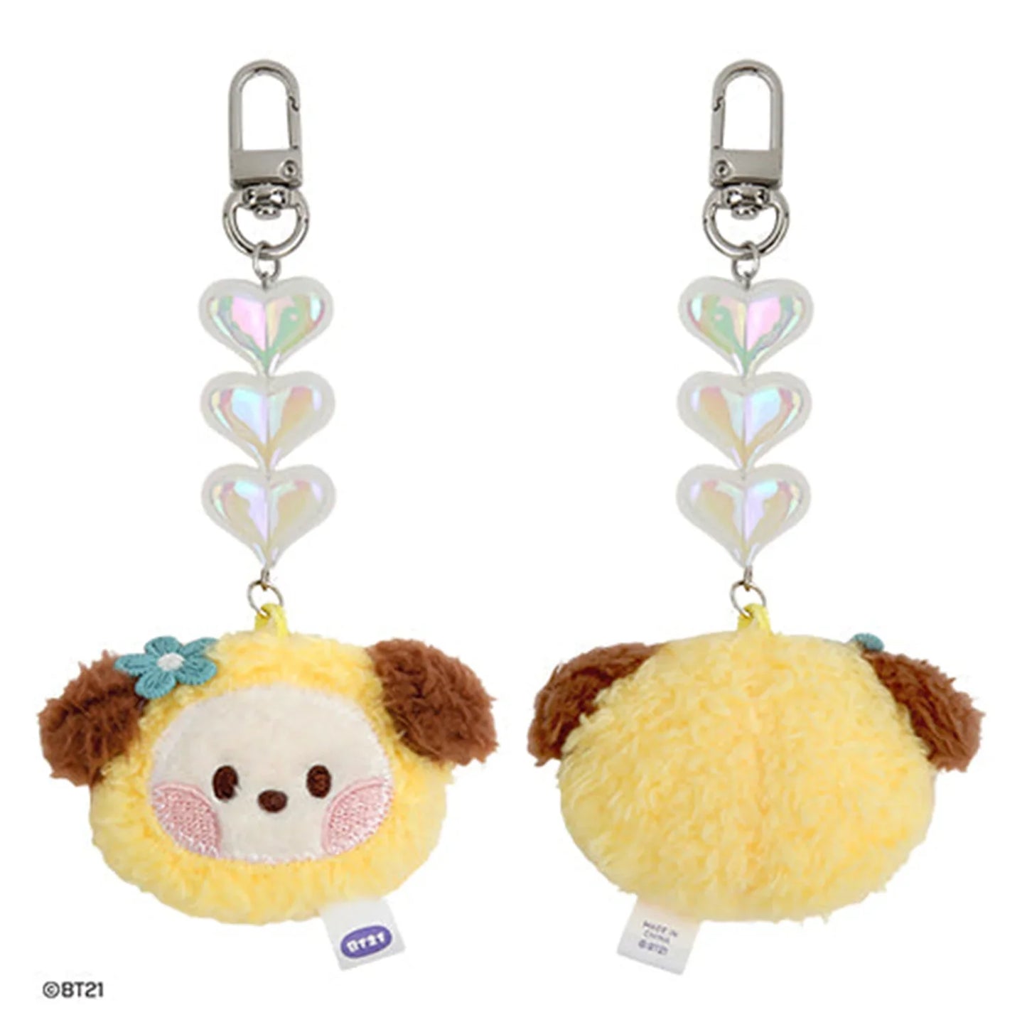 FACE BEADS PLUSH KEYRING MININI BT21