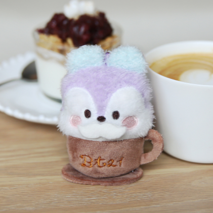 LATTE PLUSH KEYRING BT21