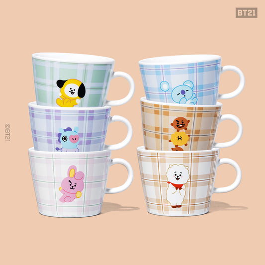 CHECKERED MUG CUP BT21