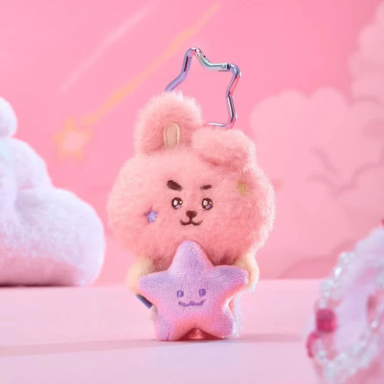 THE JOURNEY PURPLE STAR PLUSH KEYRING BT21
