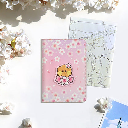 [CHERRY BLOSSOM] PASSPORT CASE LEATHER PATCH BT21