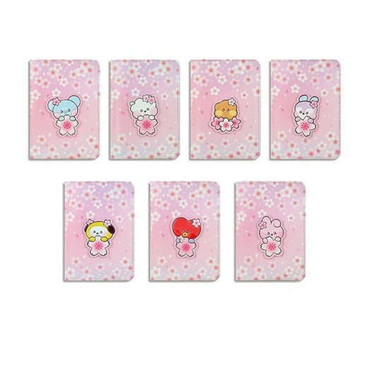 [CHERRY BLOSSOM] PASSPORT CASE LEATHER PATCH BT21