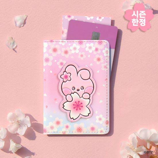 [CHERRY BLOSSOM] CARD CASE LEATHER PATCH BT21