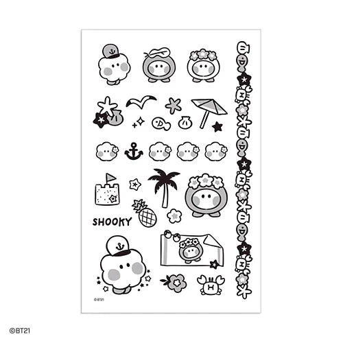 [SUMMER SKY] STICKER TATTOO BT21