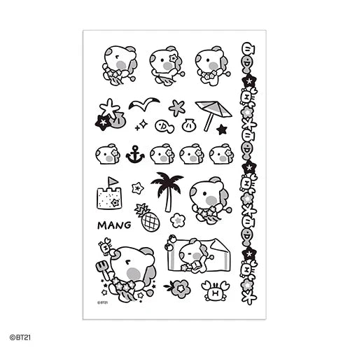 [SUMMER SKY] STICKER TATTOO BT21