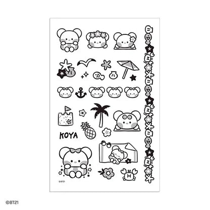 [SUMMER SKY] STICKER TATTOO BT21