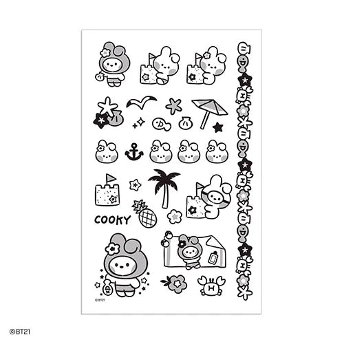[SUMMER SKY] STICKER TATTOO BT21