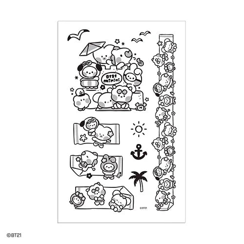 [SUMMER SKY] STICKER TATTOO BT21
