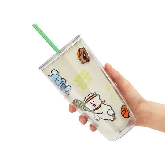 SPORTS CLUB COLD TUMBLER WITH STRAW BT21