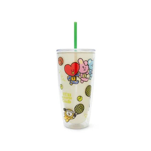 SPORTS CLUB COLD TUMBLER WITH STRAW BT21