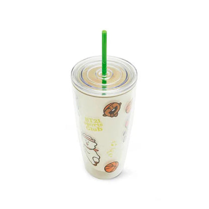 SPORTS CLUB COLD TUMBLER WITH STRAW BT21