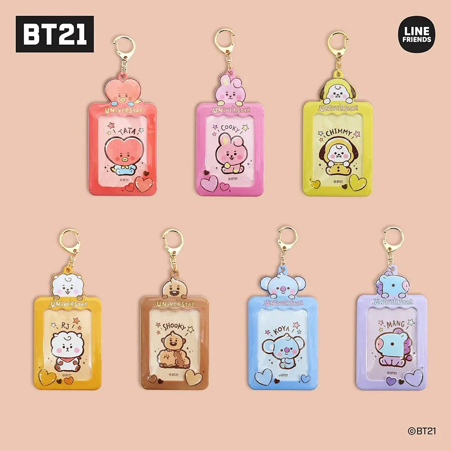[UNIVERSTAR] PHOTO CARD KEY HOLDER BT21