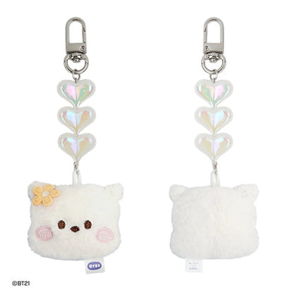 FACE BEADS PLUSH KEYRING MININI BT21