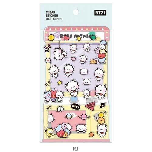 STICKER CLEAR MININI BT21