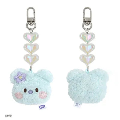 FACE BEADS PLUSH KEYRING MININI BT21