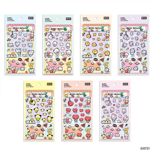 STICKER CLEAR MININI BT21