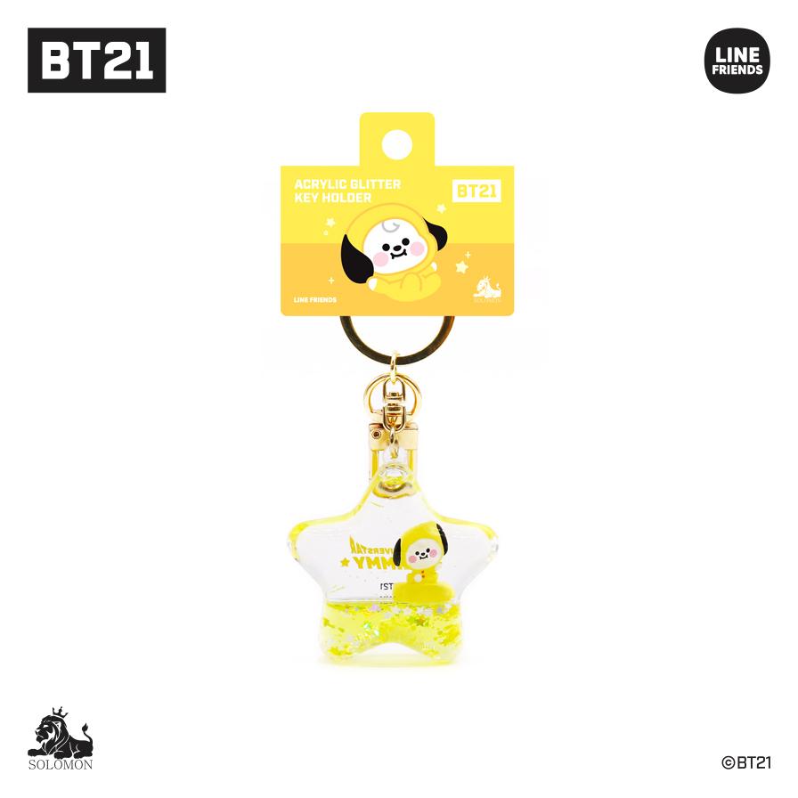 ACRYLIC GLITTER KEY HOLDER BT21