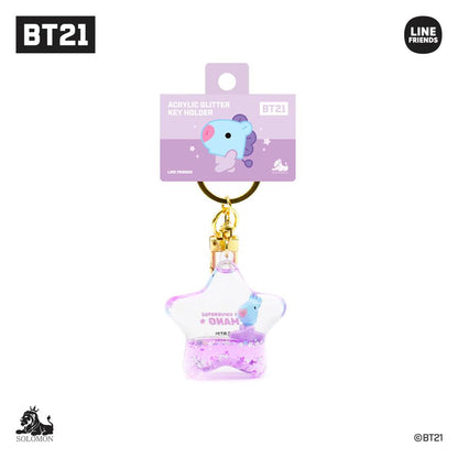 ACRYLIC GLITTER KEY HOLDER BT21