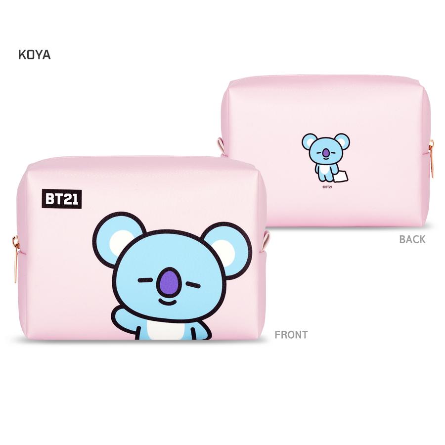 PU SQUARE POUCH L BT21
