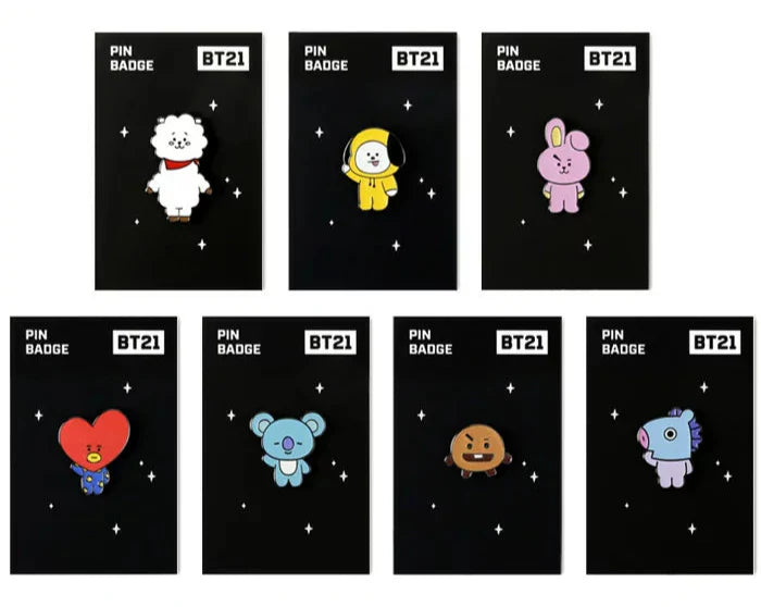PIN BADGE NEGRO BT21