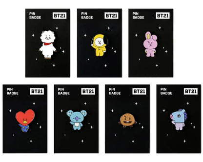 PIN BADGE NEGRO BT21