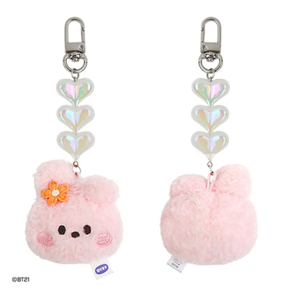 FACE BEADS PLUSH KEYRING MININI BT21