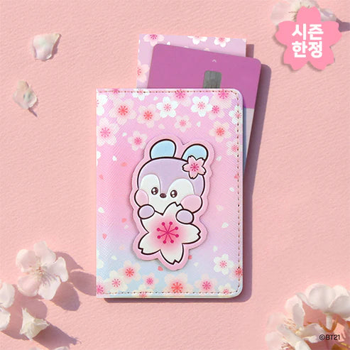 [CHERRY BLOSSOM] CARD CASE LEATHER PATCH BT21