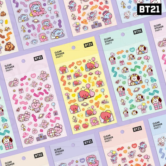 [PARTY] STICKER CLEAR BT21