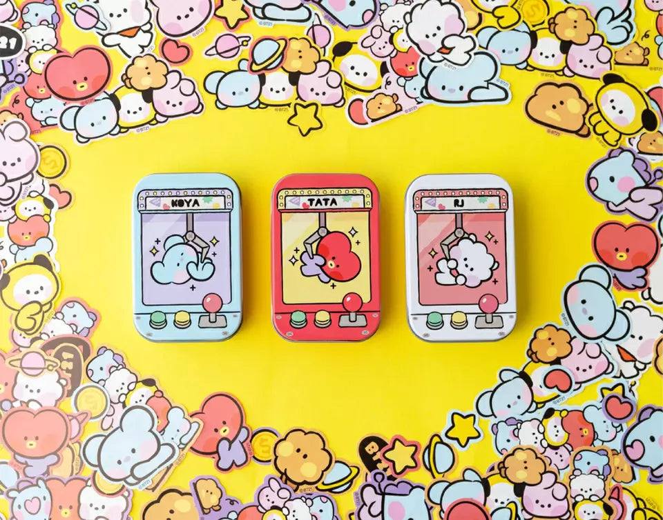 TIN BOX WITH STICKERS SET BT21